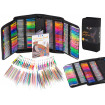 Set 242 piese, Pixuri cu gel multicolor + Rezerve + Carte de colorat + Penar
