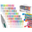 Set 140 piese, Pixuri cu gel multicolor cu sclipici (glitter)