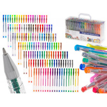 Set 140 piese, Pixuri cu gel multicolor cu sclipici (glitter) Set 140 piese, Pixuri cu gel multicolor cu sclipici (glitter)