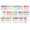 Set 140 piese, Pixuri cu gel multicolor cu sclipici (glitter)