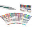 Set 25 piese, Pixuri cu gel multicolor cu sclipici (glitter)