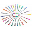 Set 25 piese, Pixuri cu gel multicolor cu sclipici (glitter)
