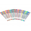 Set 25 piese, Pixuri cu gel multicolor cu sclipici (glitter)