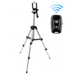 Trepied fotografic din aluminiu, compact, cu suport mobil 3D + Telecomanda Bluetooth