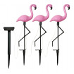 Set 3 x Lampa Solara estetica exterioara de gradina model "Flamingo"