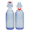 Set 12 sticle culoare Albastru Transparent, volum 0,5l, cu inchidere cu clema metalica, dop cu garnitura, reutilizabile dupa spalare, import Germania