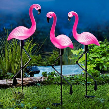 Set 3 x Lampa Solara estetica exterioara de gradina model "Flamingo" Set 3 x Lampa Solara estetica exterioara de gradina model "Flamingo"