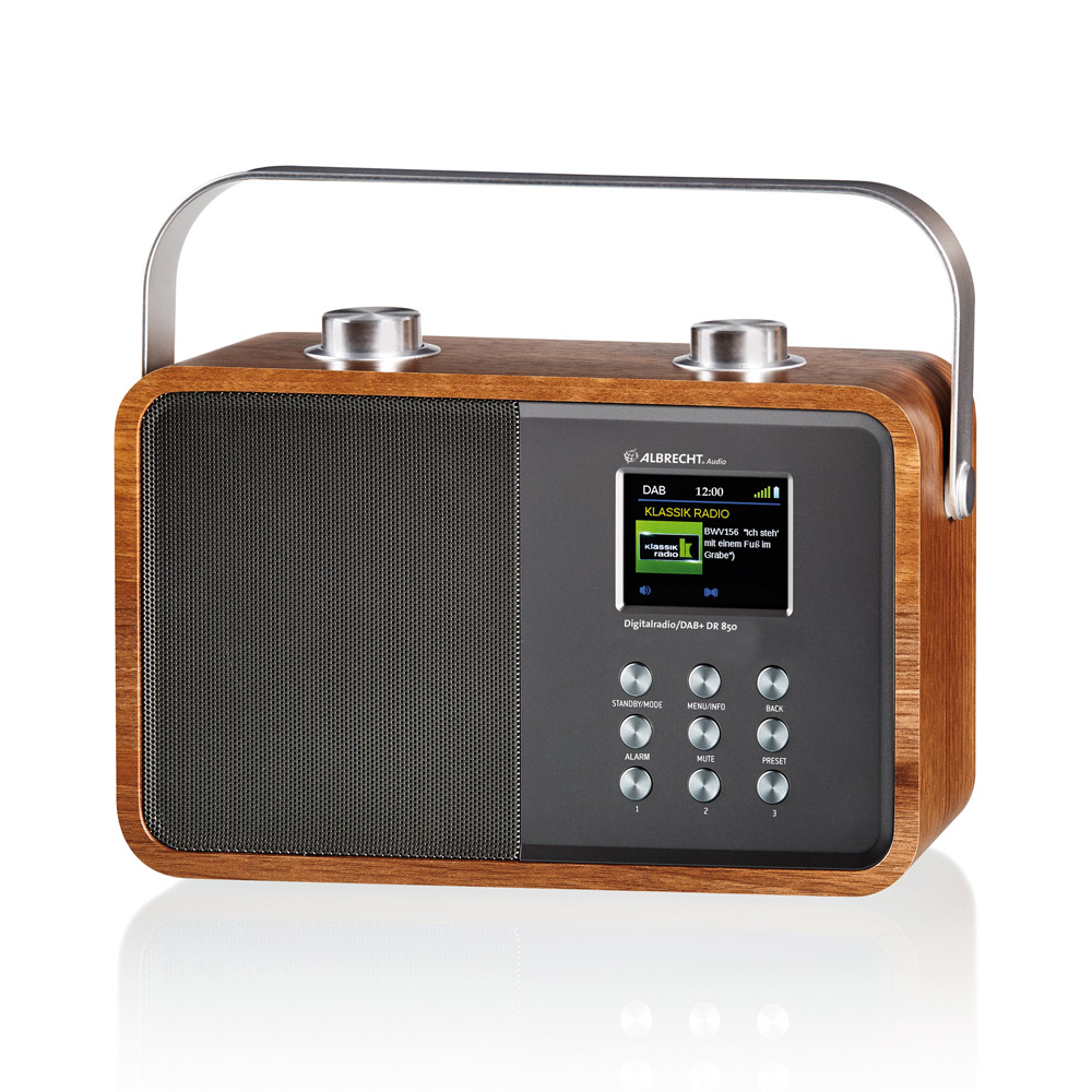 Radio digital DAB si FM Albrecht DR 850 cu Bluetooth si display color, alimentare 220V, Cod 27385