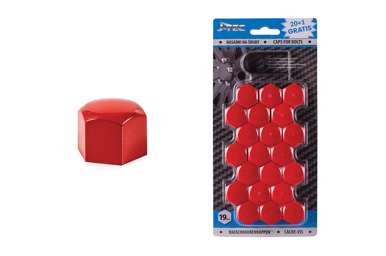Set capace prezoane 19 mm, culoare rosu