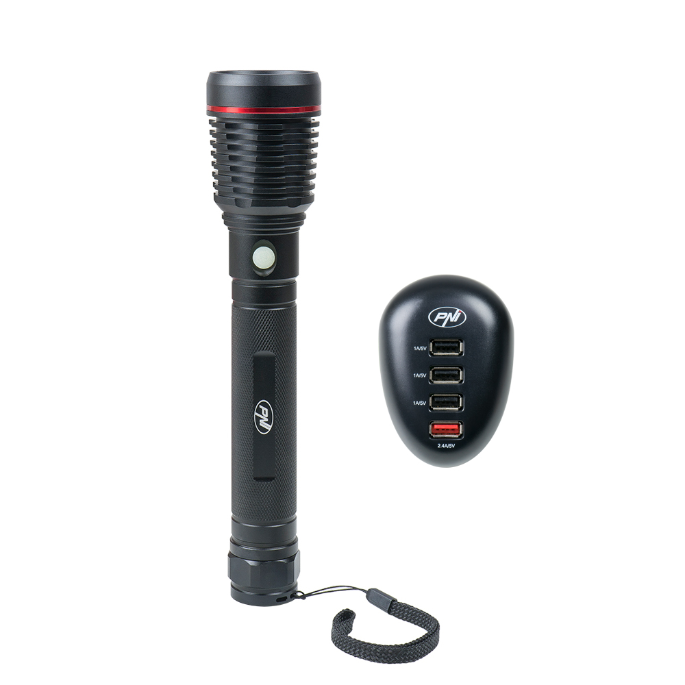 Kit lanterna pni adventure f420 si incarcator usb pni hc41