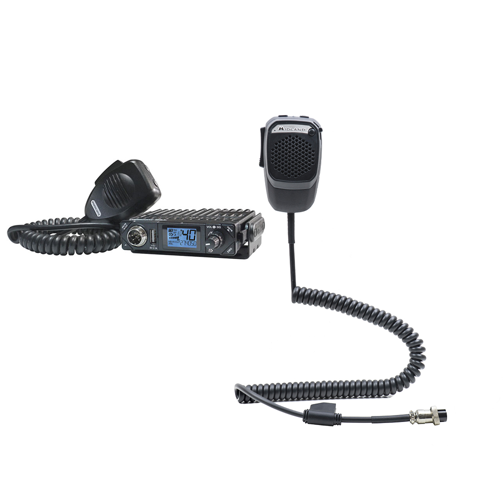 Kit cbtalk statie radio cb president bill + microfon inteligent dual mike cu bluetooth 6 pini