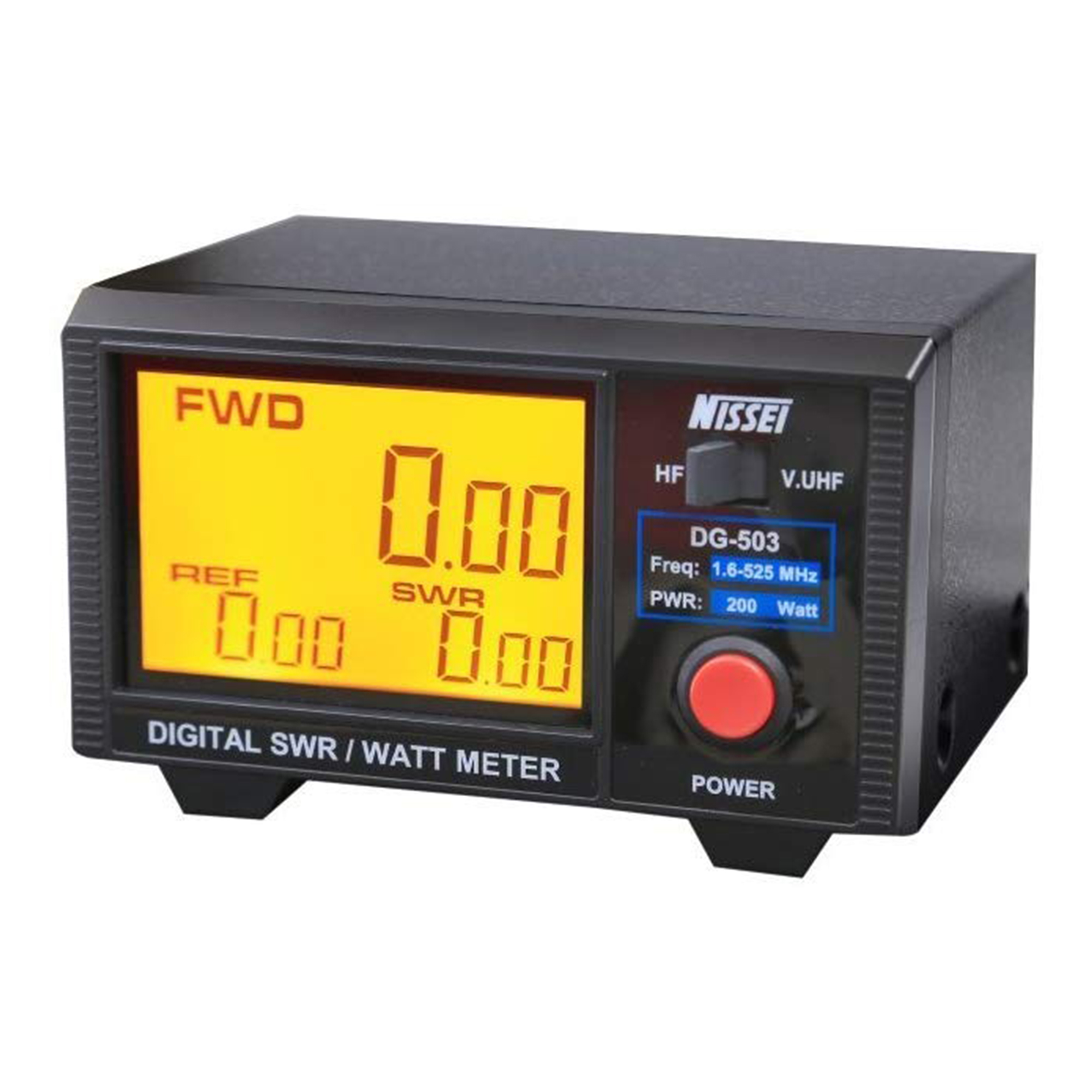 Reflectometru digital PNI Nissei DG-503 SWR 1.6-60MHz 125-525Mhz Wattmeter 0-200W, Display 3.5 12V
