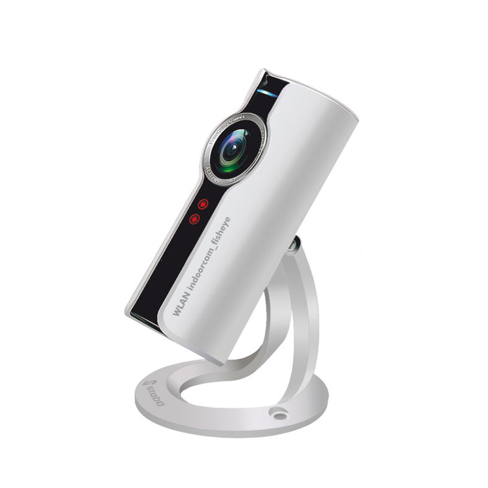 Camera supraveghere video stabo wlan indoorcam_fisheye 180, 720p, 1mp, wifi, p2p, slot card micro sd, detectie miscare