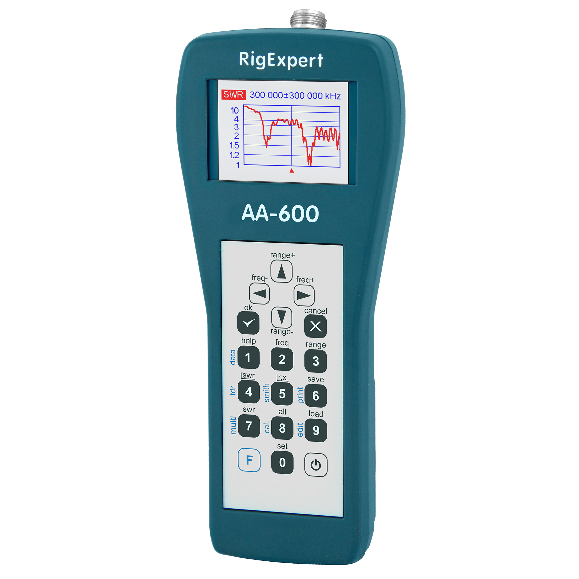Analizor de antena RigExpert AA-600, 0.1-600 MHz, ecran color, pentru antene HF/VHF