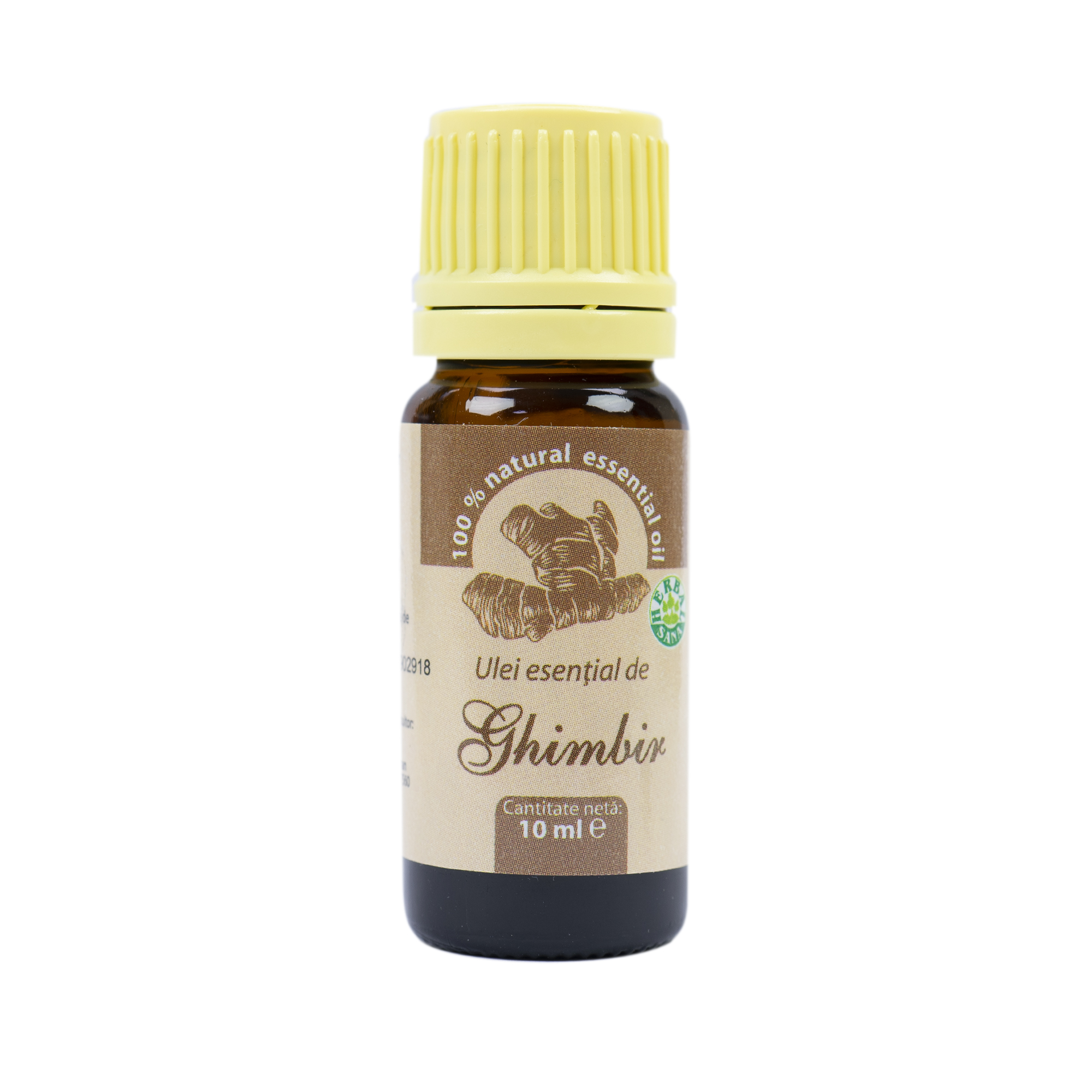 Ulei esential de ghimbir (zingiber officinale rosc.) 100% pur fara adaos 10 ml