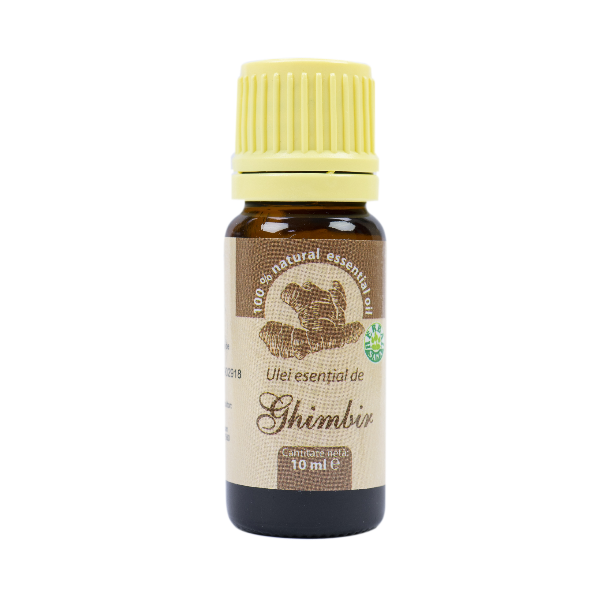 Ulei esential de Ghimbir (Zingiber officinale Rosc.) 100% pur fara adaos 10 ml