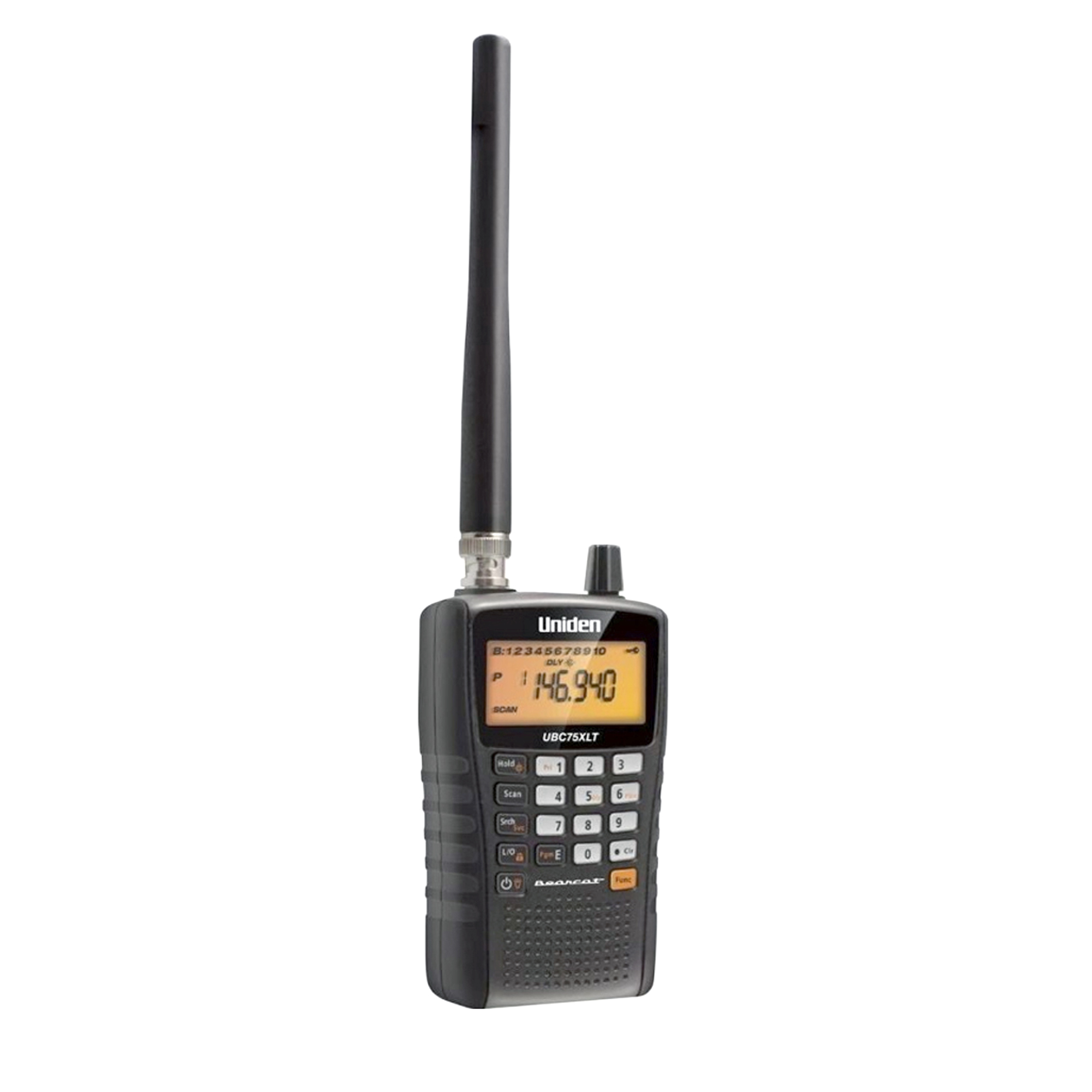Scaner portabil uniden ubc75xlt, 300ch, 25-88 mhz, 108-174 mhz, 400-512mhz cu antena si acumulatori 2 x 2300mah inclus