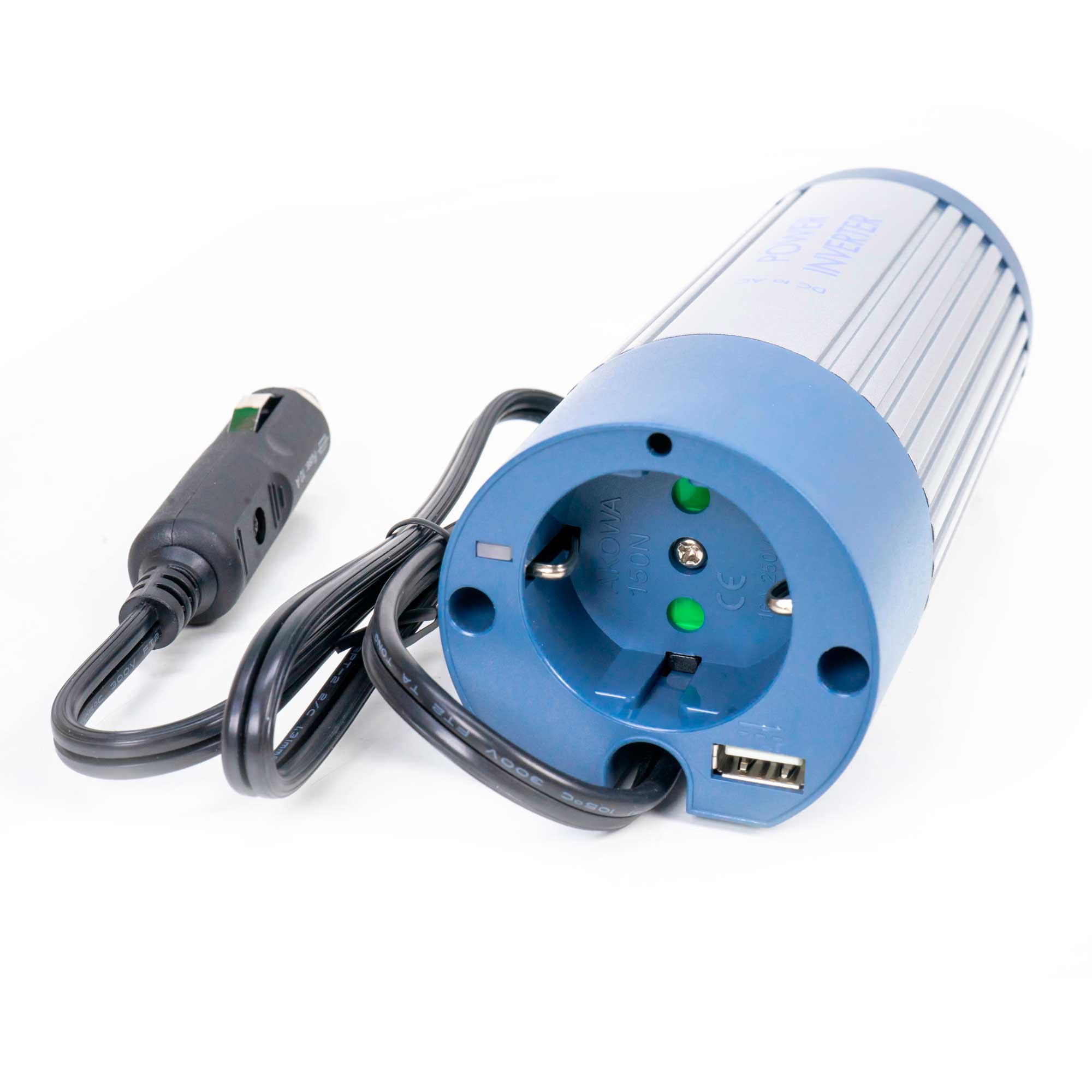 Invertor de tensiune President 150W alimentare 24V, iesire 230V, unda sinus modificata, mufa USB 5V 500mAh, mufa bricheta