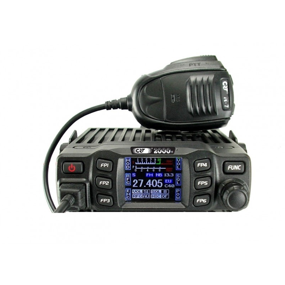Statie radio cb crt 2000h, 4w, am/fm, 12v, asq, scan, display color, programabila