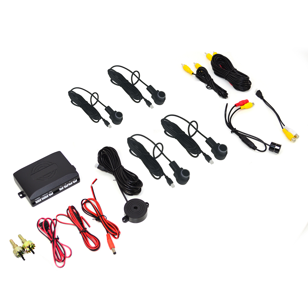 Senzori parcare auto pni escort p10 a cu camera de mers inapoi, tip oem, cu 4 receptori 16.5mm, fara display