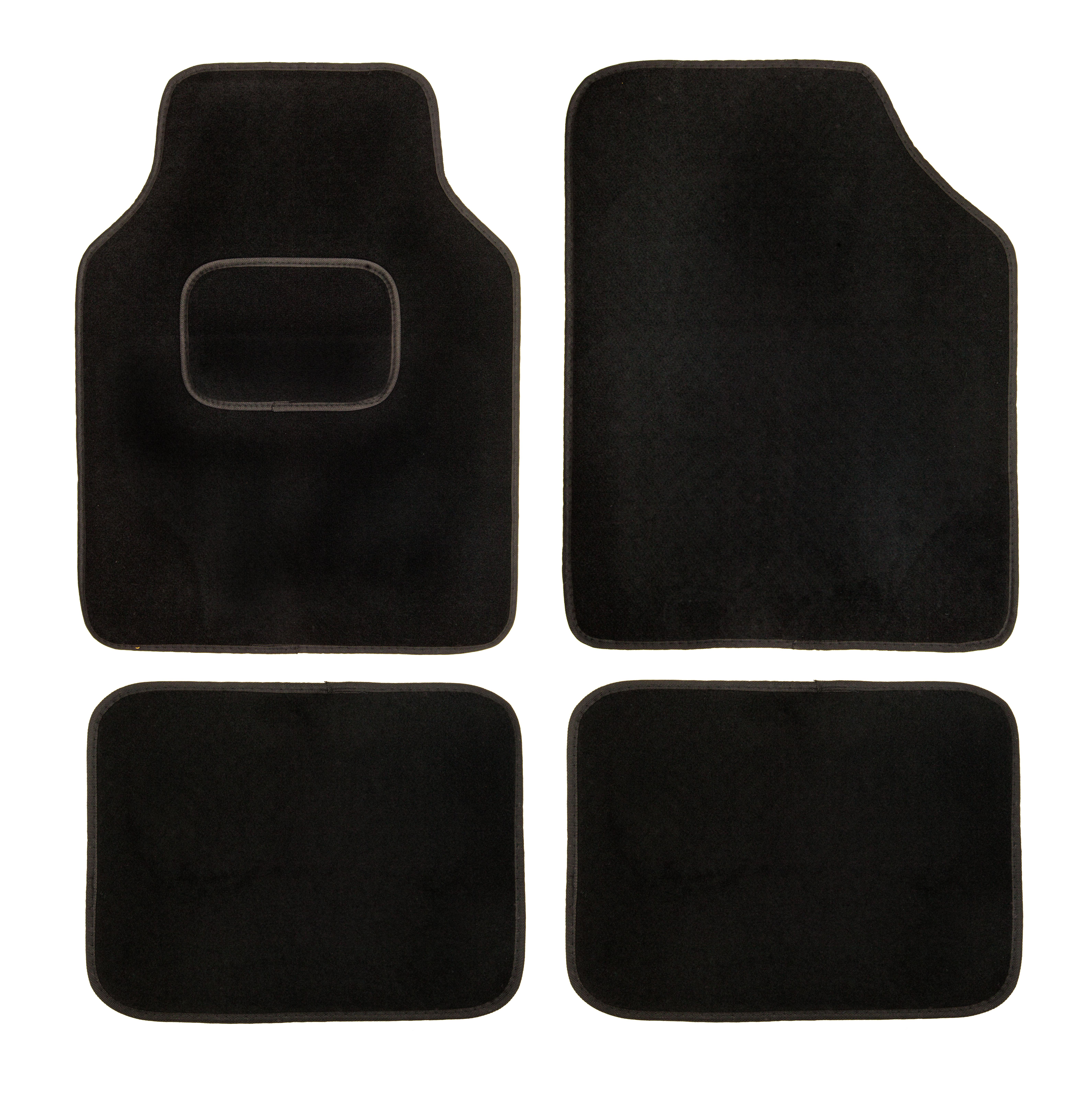 Set de covorase universale din mocheta culoare neagra, 4cars