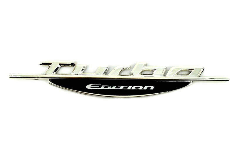Emblema auto TURBO EDITION (reliefata 3D) - cu banda adeziva