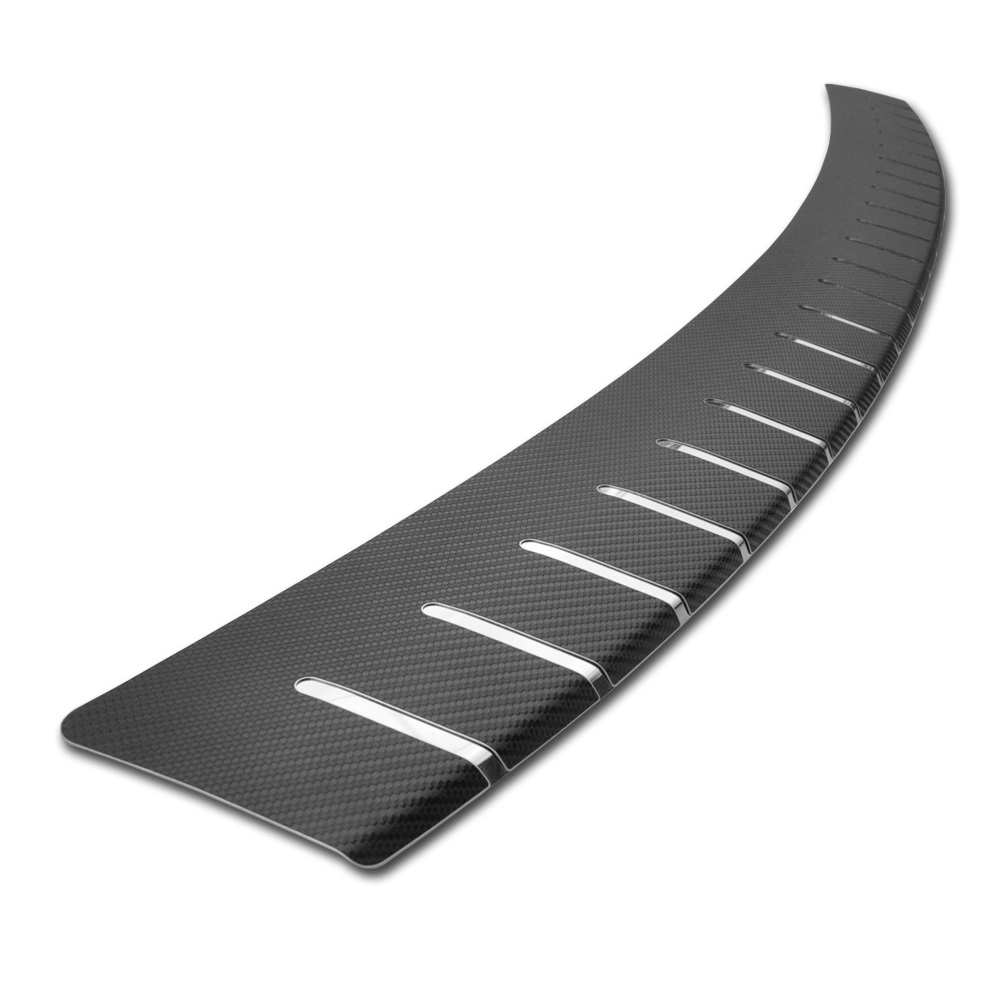 Folie protectie portbagaj in doua straturi, crom si carbon 3d negru 83 x 7,5cm
