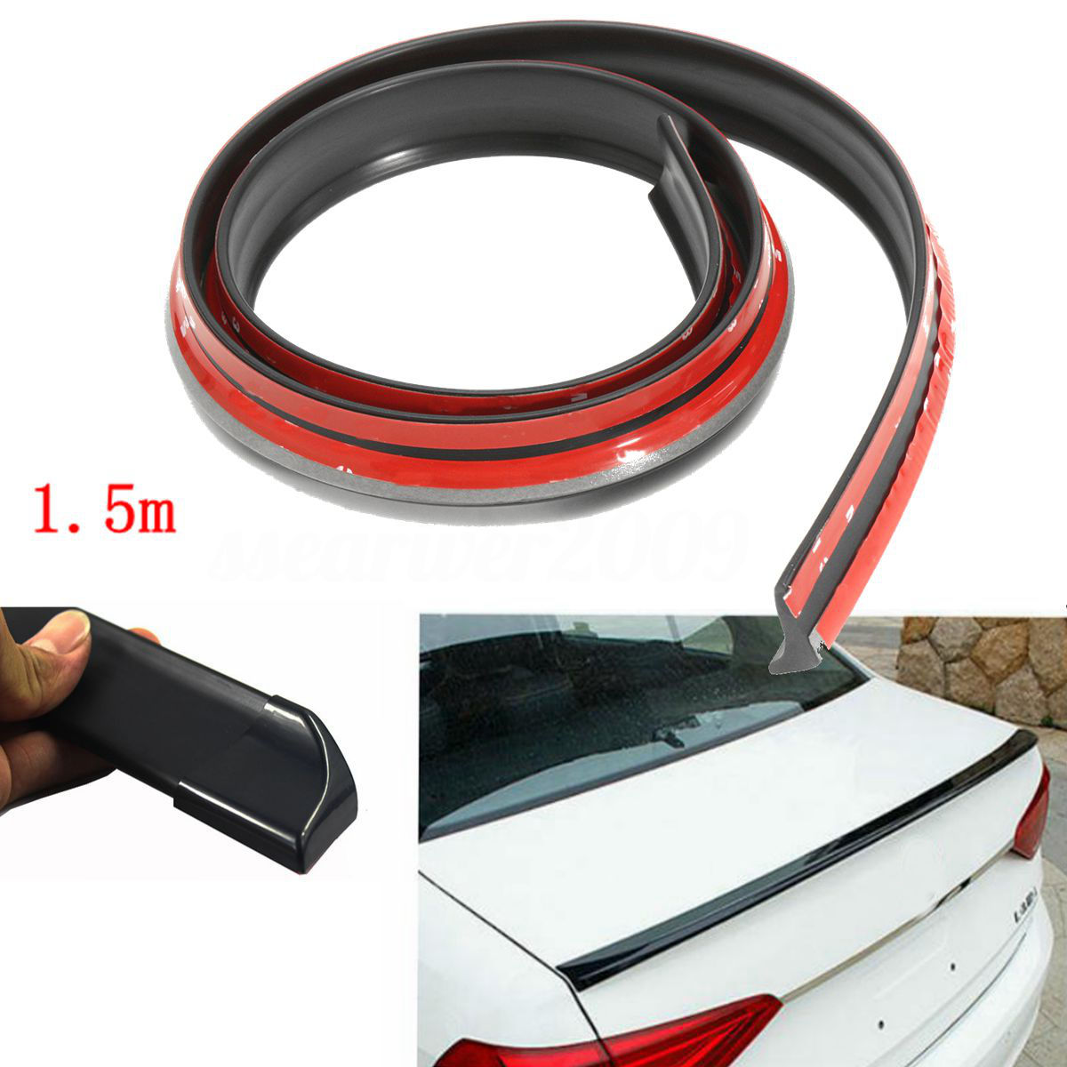 Eleron din cauciuc tip m negru 1,5m x 3.5cm