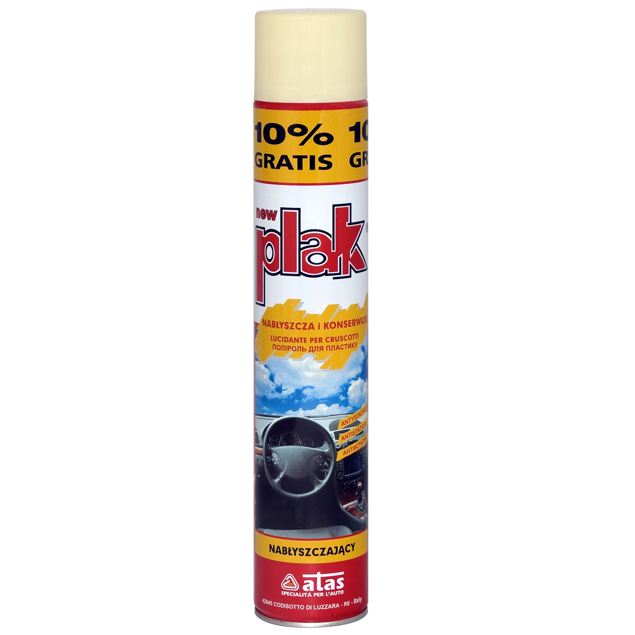 Spray siliconic pentru curatarea bordului atas plak 750ml vanilie
