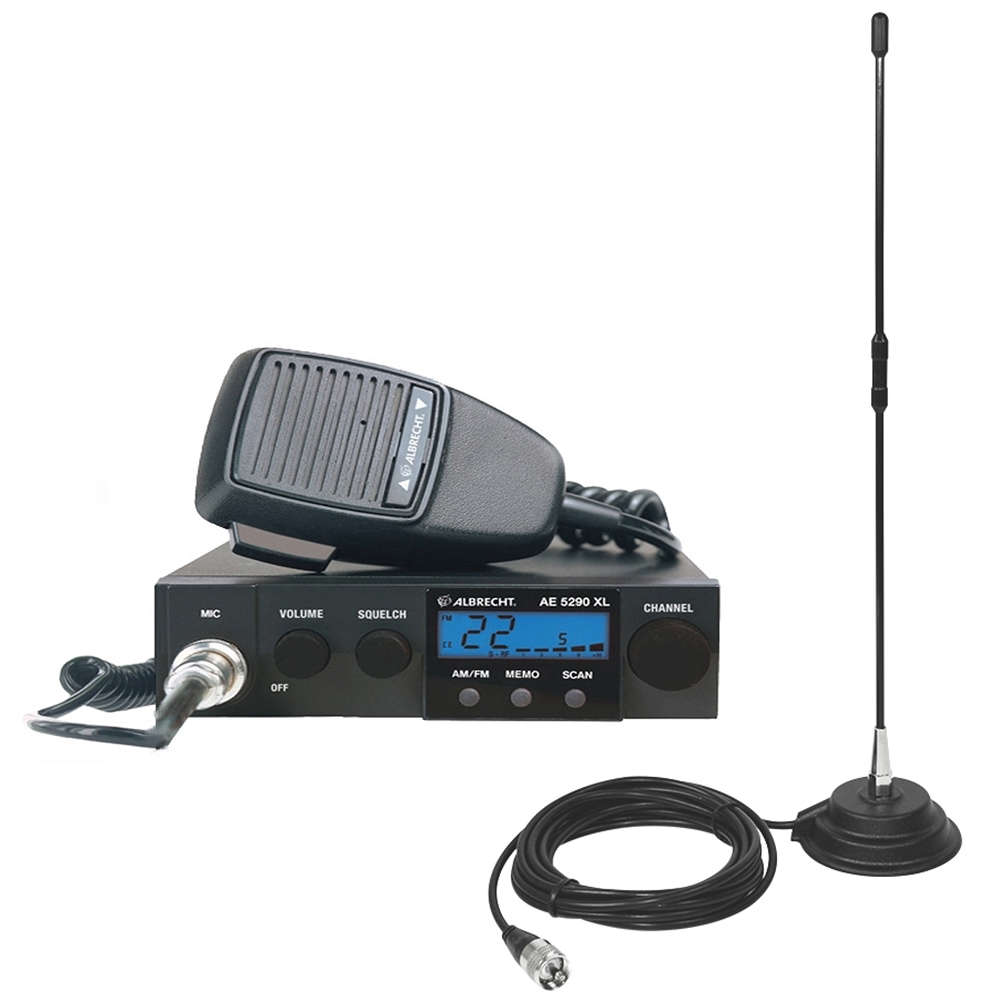 Kit statie radio cb albrecht ae 5290xl + antena cb pni extra 40 cu magnet
