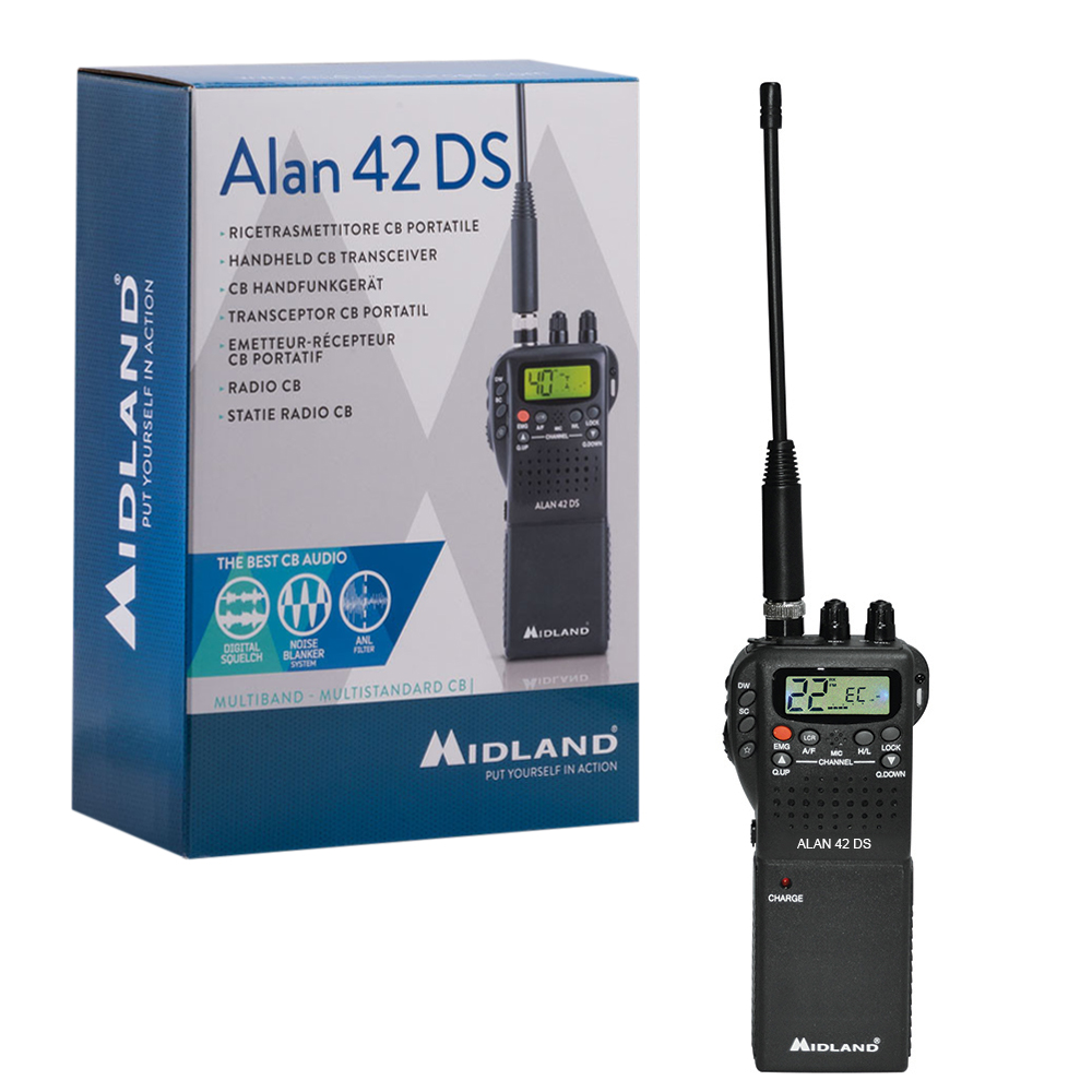 Statie radio cb portabila midland alan 42 ds cu squelch automat digital
