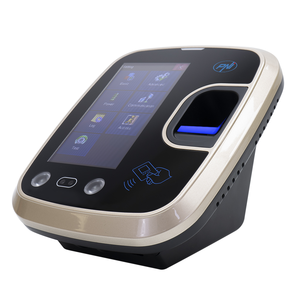 Sistem de pontaj biometric si control acces pni face 600 cu cititor de amprenta, recunoastere faciala si card