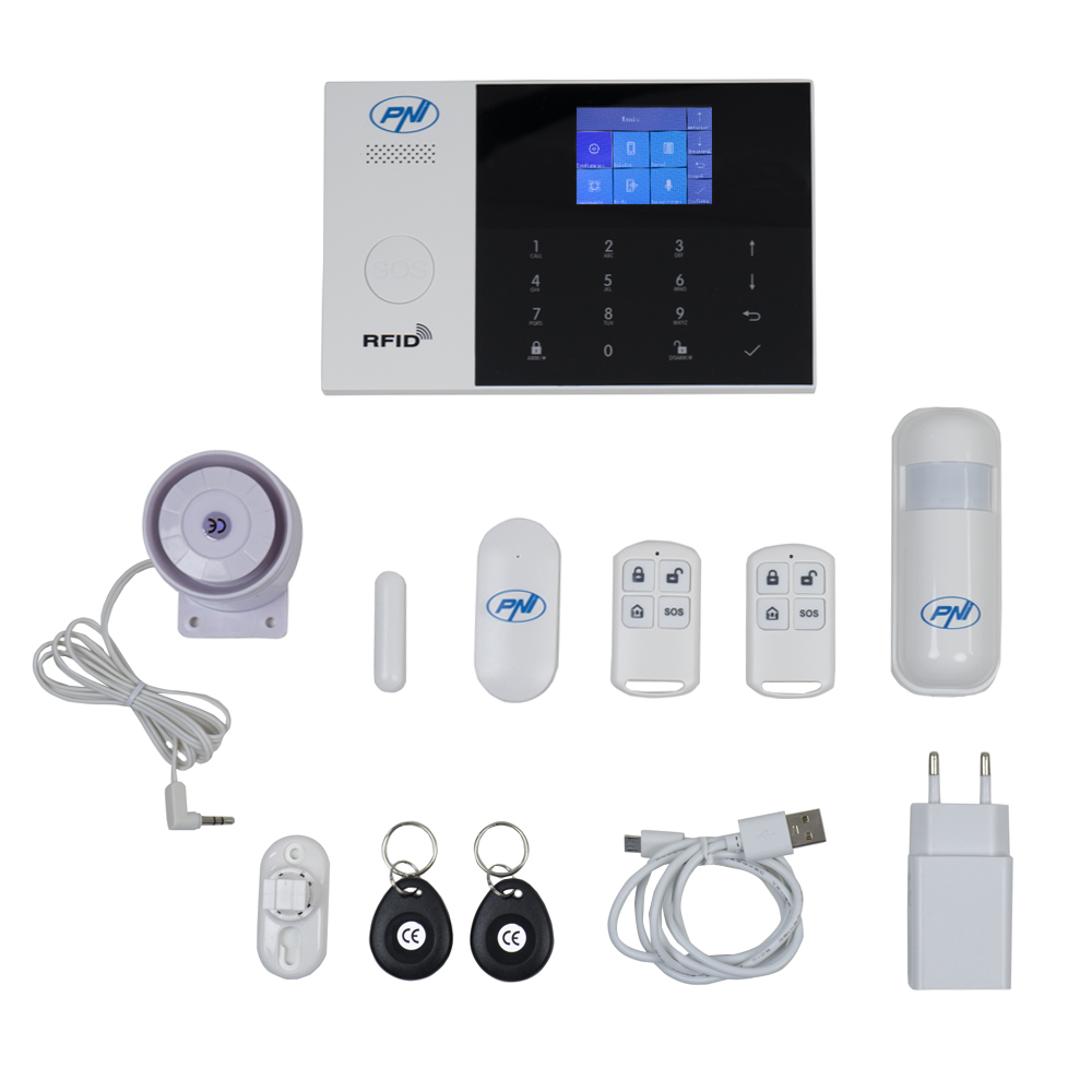 Sistem de alarma wireless pni safehouse hs550 wifi gsm 3g cu monitorizare si alerta prin internet,sms, apel vocal