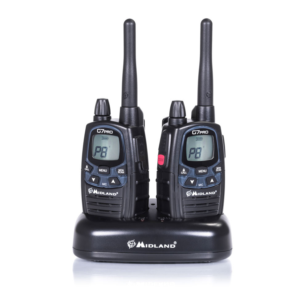Statie radio pmr/lpd portabila midland g7 pro set cu 2 buc cod c1090.13