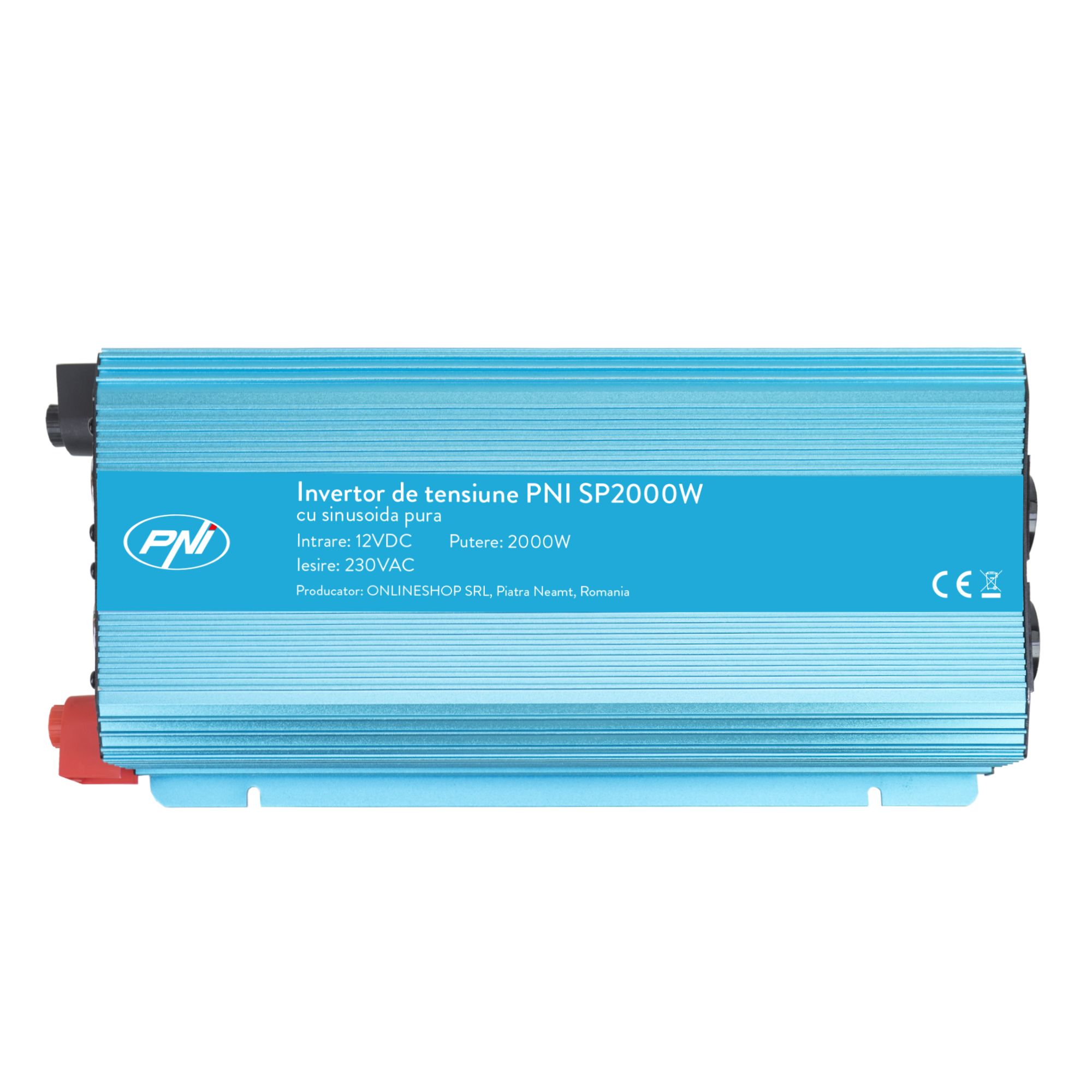 Invertor de tensiune pni sp2000w cu sinusoida pura, alimentare 12v