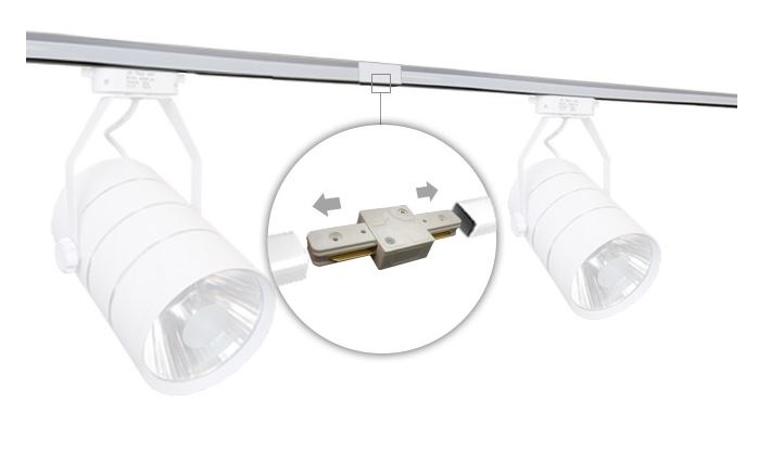 Conector sina dreapta pentru proiectoare cu led-negru