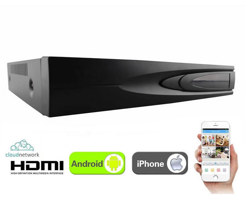 Dvr hibrid 4 canale 5mp ahd si 4 canale ip veyo hvr704e-k2