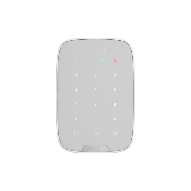 Tastatura cu cititor carduri, wireless, alb - AJAX