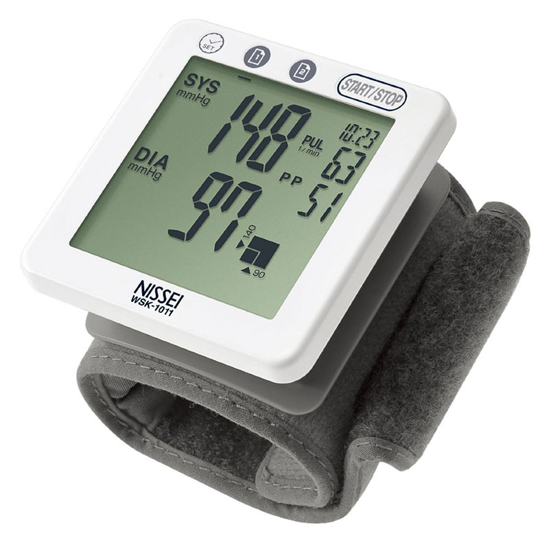 Tensiometru electronic de incheietura nissei wsk 1011, memorare 60 de valori, detectarea aritmiei
