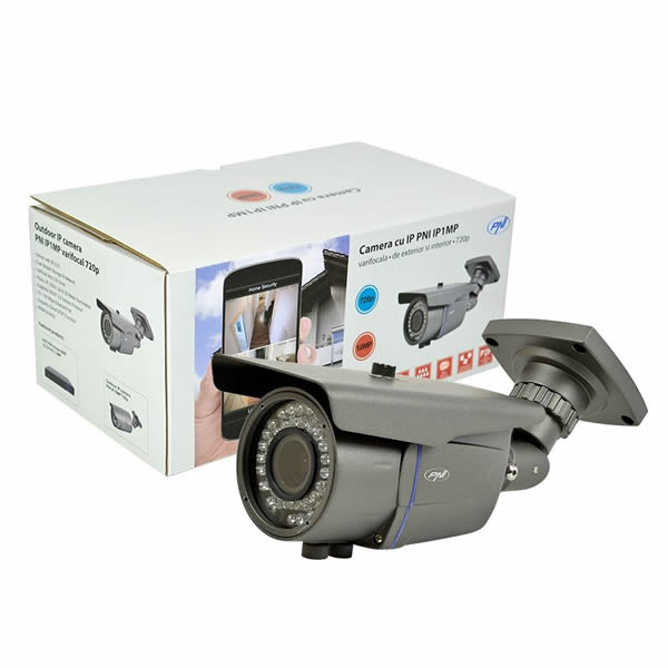 Camera IP PNI IP1MP varifocala 2.8 - 12 mm de exterior 720p