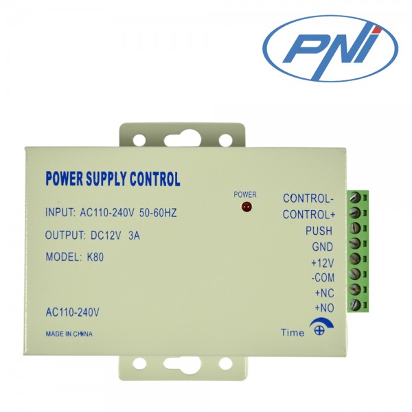 Sursa de tensiune cu temporizare pni k80 pentru yale si control acces