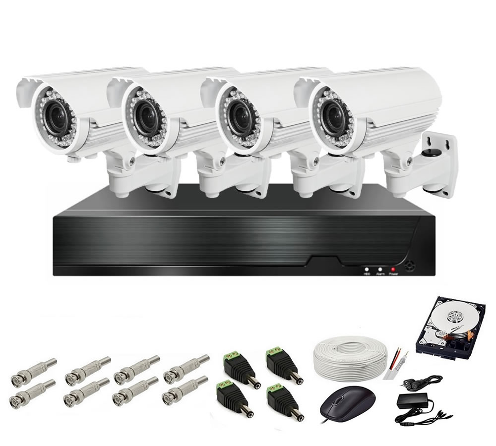 Sistem de supraveghere Complet 1080P IR 40 m, 4 camere