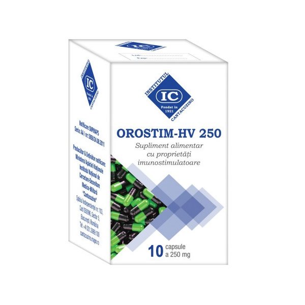 Orostim-hv 250 mg, 10 capsule, institutul cantacuzino,pentru adulti