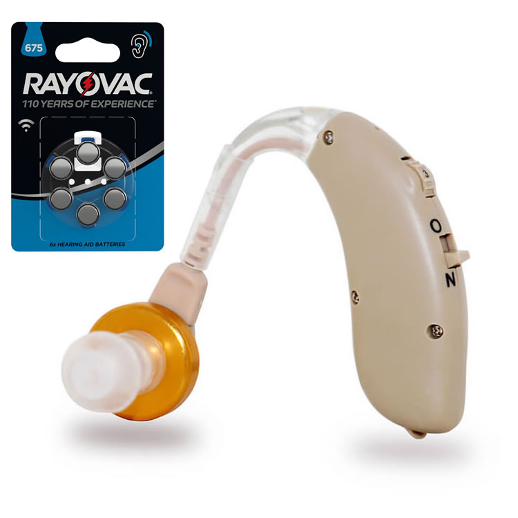 Pachet aparat auditiv audisound g20-vhp + 6 baterii zinc-aer rayovac pr675