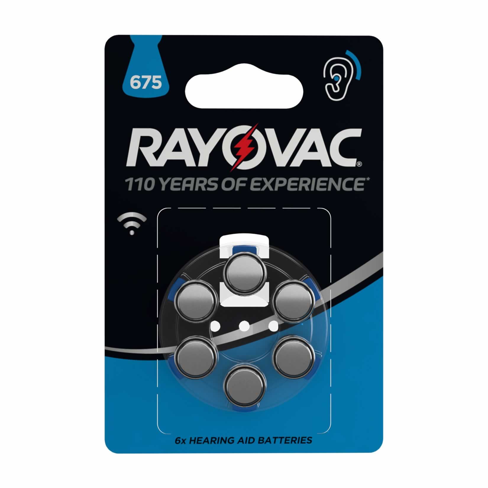 Baterii zinc-aer rayovac pr675 pentru aparatele auditive - 6 buc.