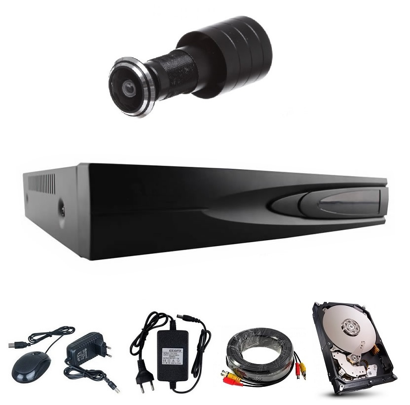 Sistem de supraveghere vizor pentru usa, 2 mp
