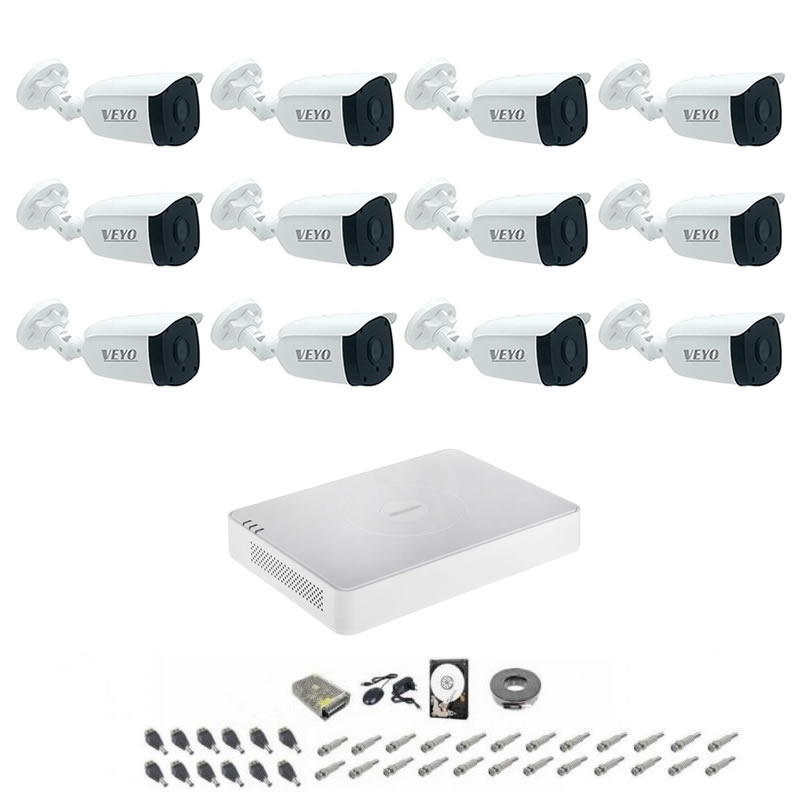 Sistem de supraveghere Complet 12 camere 1080P, 2MP, IR 30 m
