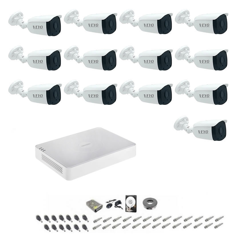Sistem de supraveghere Complet 13 camere 1080P, 2MP, IR 30 m