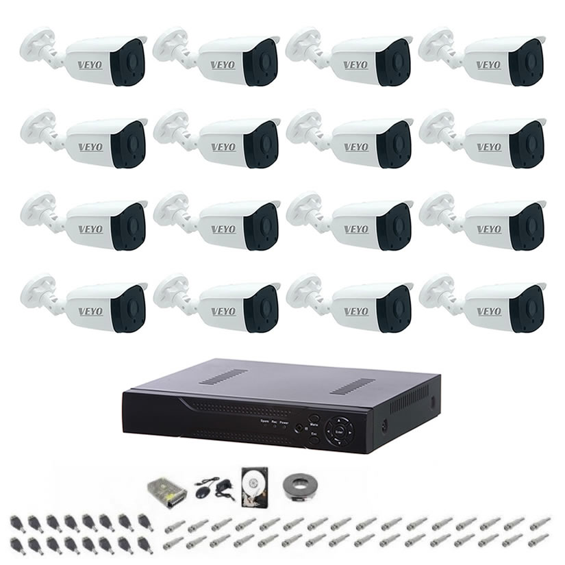 Sistem supraveghere HD exterior complet, 1.3 MP, 16 camere IR 30 m
