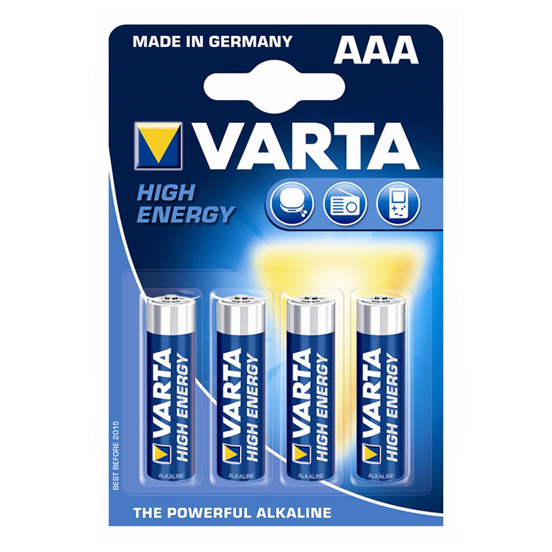 Varta lr3 (aaa) alkaline - set 4 buc